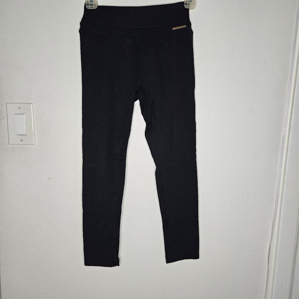 Gymshark Whitney Simmons Black Leggings Size Medium Brass Logo Active Workout